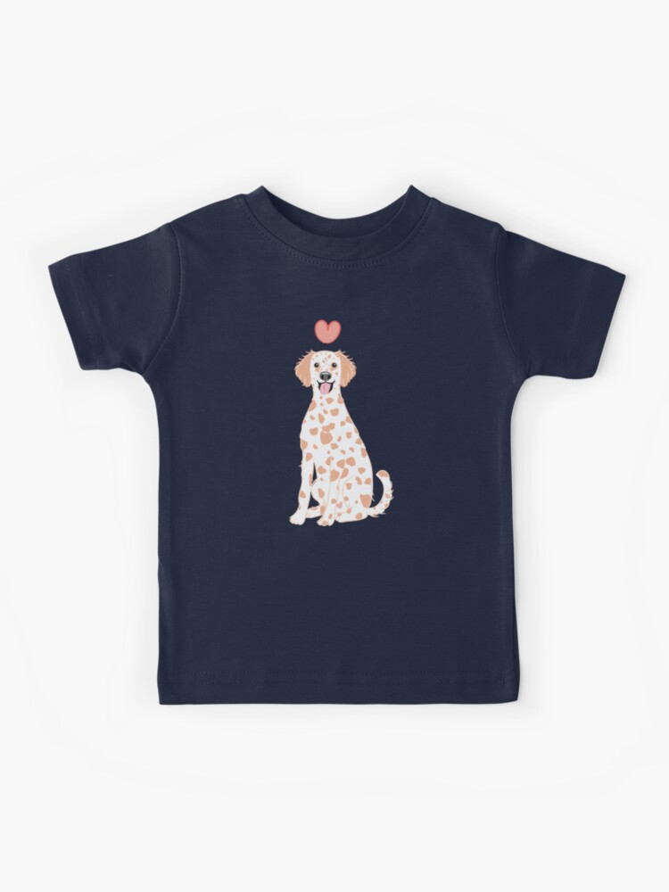 【MAISON MINED】(DALMATIANS)KIDS FORE POSTER HALF T LOVE Long Haired Dalmatian - Lemon and White 1