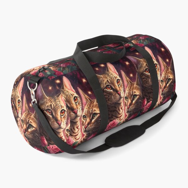Item preview, Valentines Bengal Cats with hearts and roses 2 designed and sold by idreamaboutcats.