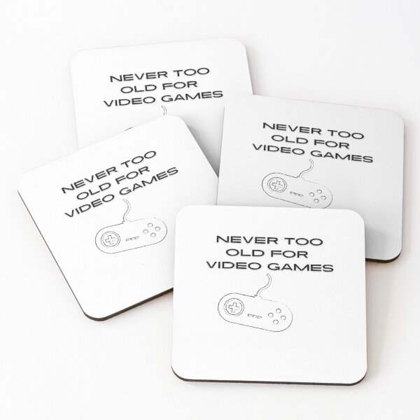 Item preview, Never too old for video games - Controller - White designed and sold by BusyMonkeys.