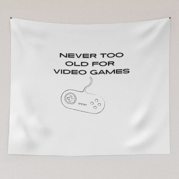 Item preview, Never too old for video games - Controller - White designed and sold by BusyMonkeys.