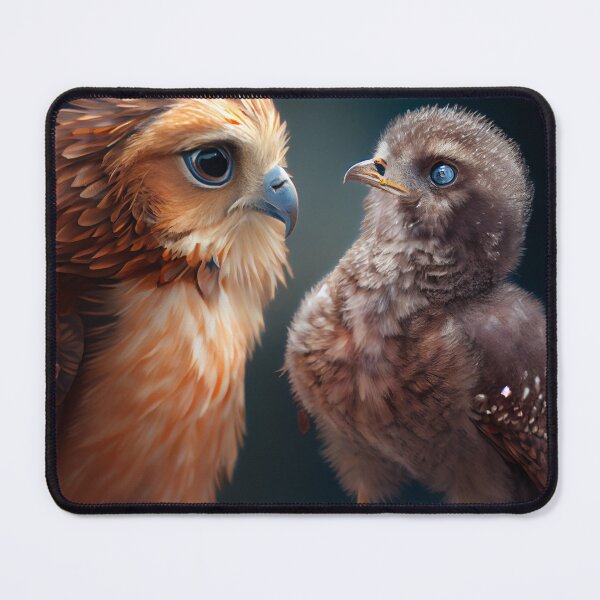 Item preview, Furry Fledgling Friends Digital Painting designed and sold by CodeAndColors.