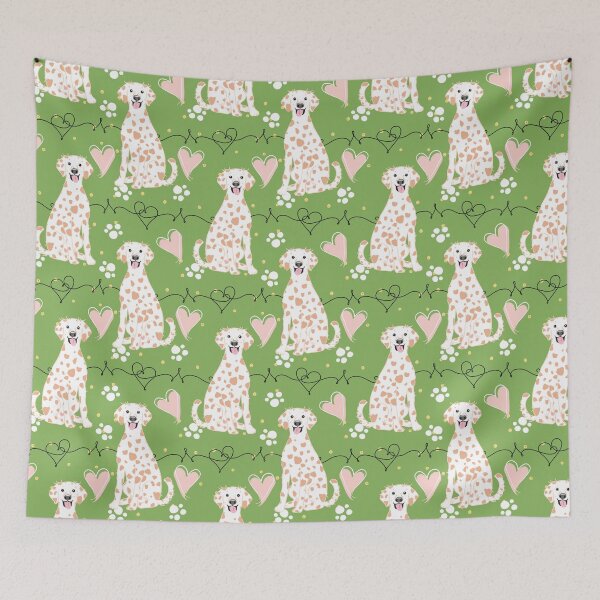 Item preview, LOVE Long Haired Dalmatian - Lemon and White 2 designed and sold by Lulupainting.