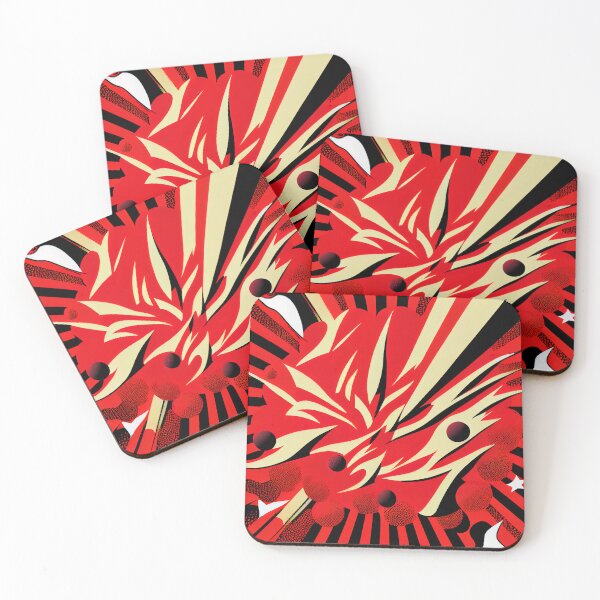 Item preview, Grand Explosive Cartoon Red Transitional Pattern Digital Painting designed and sold by CodeAndColors.