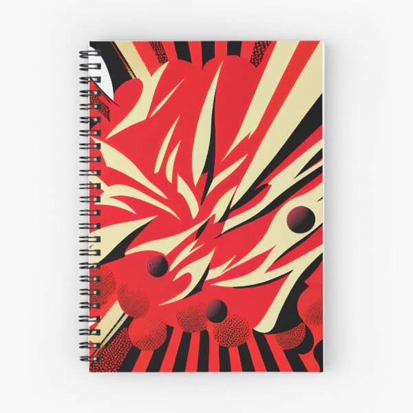 Aperçu de l'œuvre Grand Explosive Cartoon Red Transitional Pattern Digital Painting créée et vendue par CodeAndColors.