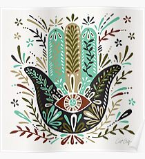 Hamsa Hand – Earth Palette Poster