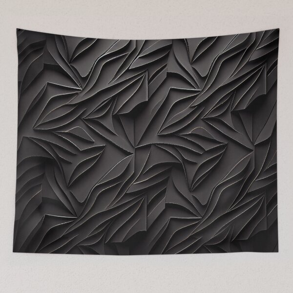 Item preview, Black Rough Modern Pattern Digital Painting designed and sold by CodeAndColors.