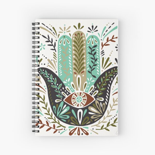 Hamsa Hand – Earth Palette Spiral Notebook