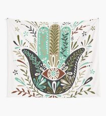 Hamsa Hand – Earth Palette Wall Tapestry
