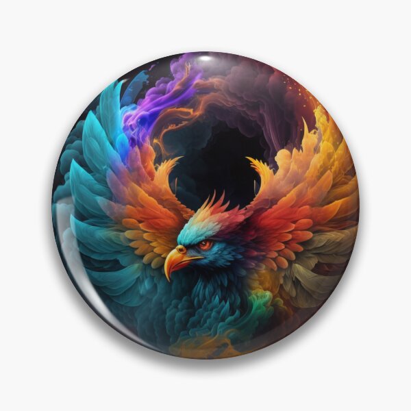 Item preview, Fenix - Feniks in Cloud of Rainbow Smoke designed and sold by AdamesArtStudio.