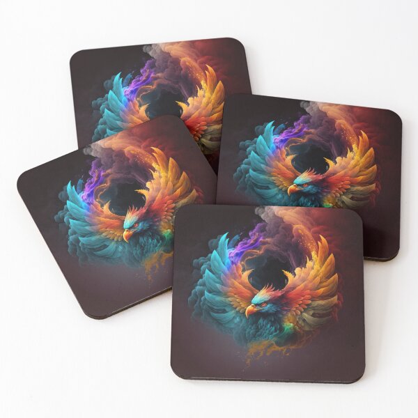 Item preview, Fenix - Feniks in Cloud of Rainbow Smoke designed and sold by AdamesArtStudio.