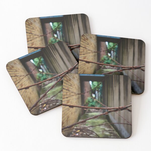 Item preview, Urbex Photography | passage with barbed wire designed and sold by Cora Wirth.