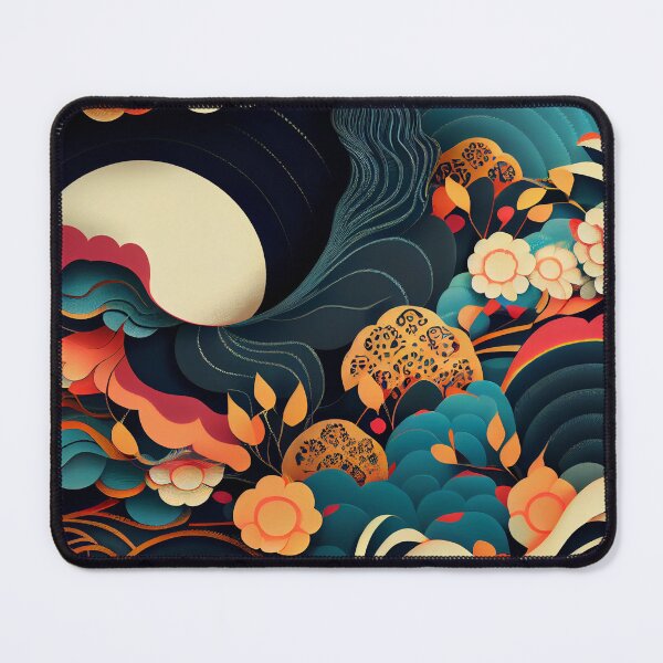 Item preview, Surreal Abstract Asian Pattern Digital Painting designed and sold by CodeAndColors.