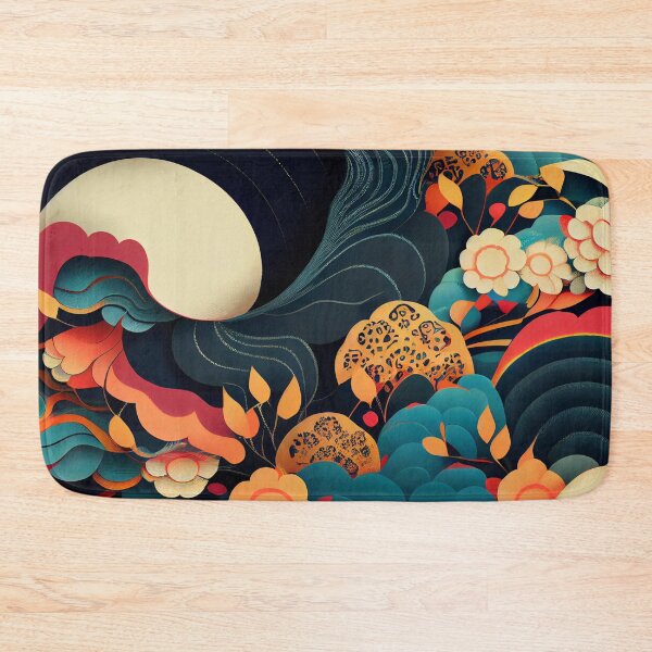 Item preview, Surreal Abstract Asian Pattern Digital Painting designed and sold by CodeAndColors.