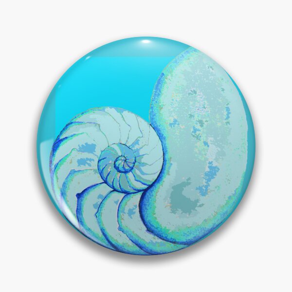 Item preview, Nautilus sea shell in turquoise designed and sold by LisaLeQuelenec.