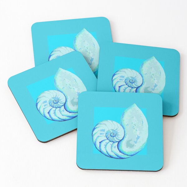 Item preview, Nautilus sea shell in turquoise designed and sold by LisaLeQuelenec.