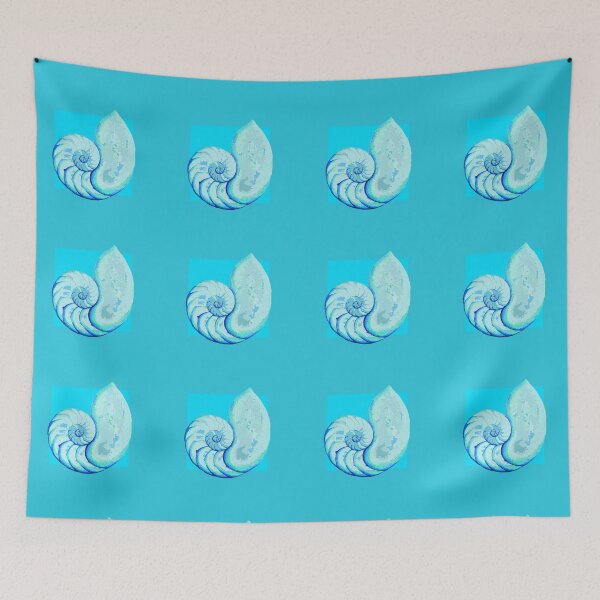 Item preview, Nautilus sea shell in turquoise designed and sold by LisaLeQuelenec.