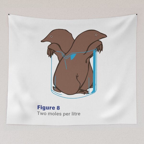 Item preview, Two moles per litre - pun meme designed and sold by Rzera-.
