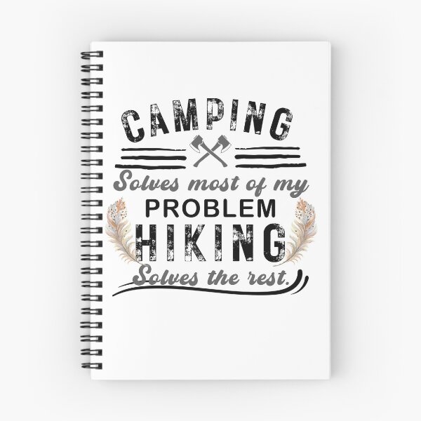 Item preview, Camping solves most of my problem hiking solves the rest, unique funny camping, grunge camper. designed and sold by wildTrack---.