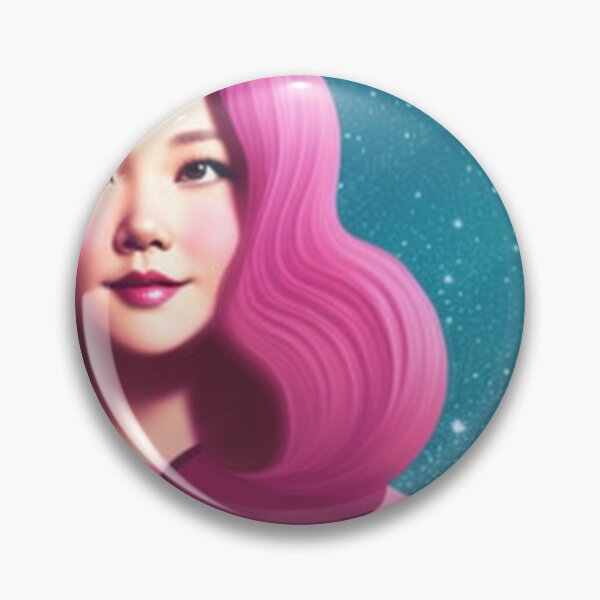 Item preview, Retro pink woman surrounded by planets designed and sold by Girly-Universe.