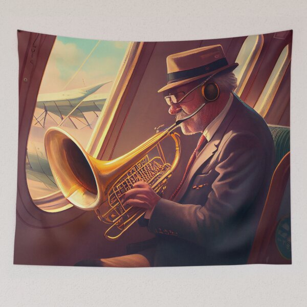 Item preview, A Jaunty Tune on A High Flight Digital Painting designed and sold by CodeAndColors.
