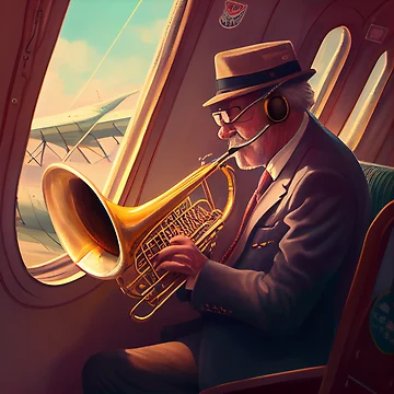 Vorschaubild zum Design A Jaunty Tune on A High Flight Digital Painting von CodeAndColors