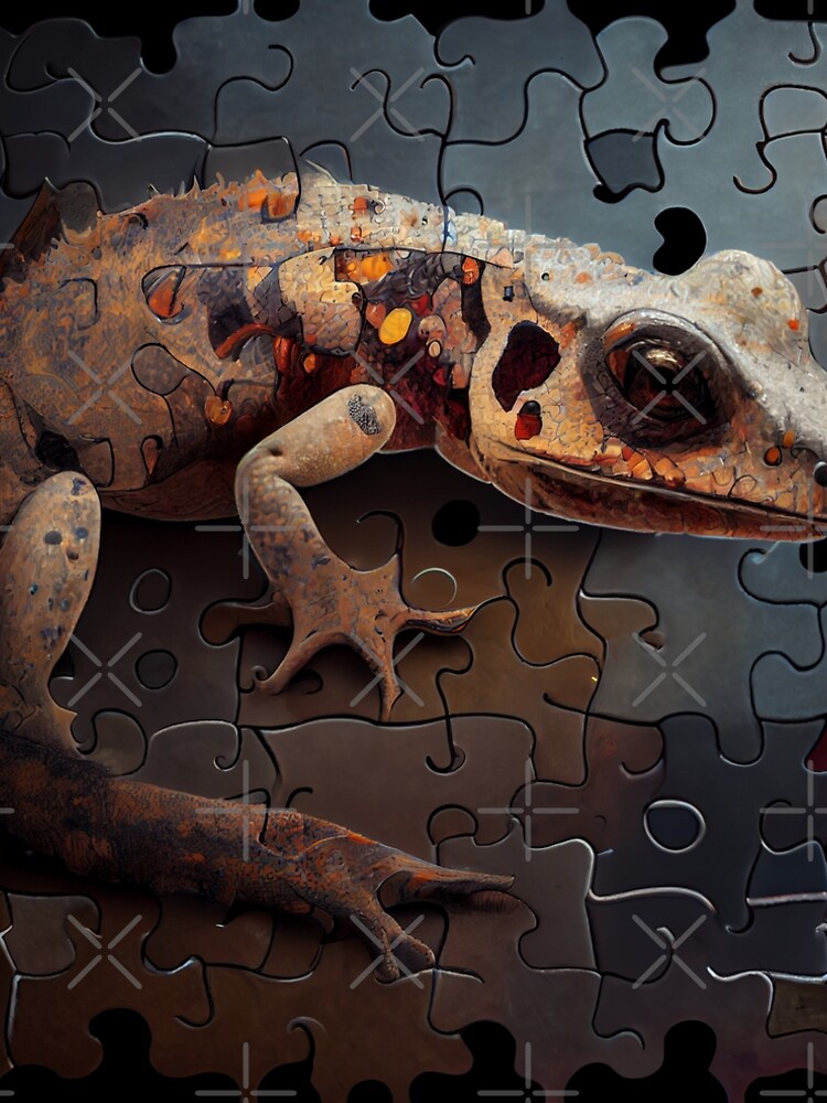 Aperçu 5 sur 5. Robe trapèze avec l'œuvre Salamander Solving the Puzzle of Swoon Digital Painting créée et vendue par CodeAndColors.