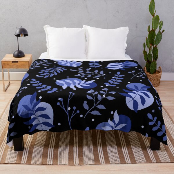 Item preview, Abstract and Minimalistic Tropical Forest (black-blue) designed and sold by Dorina Larsdotter.