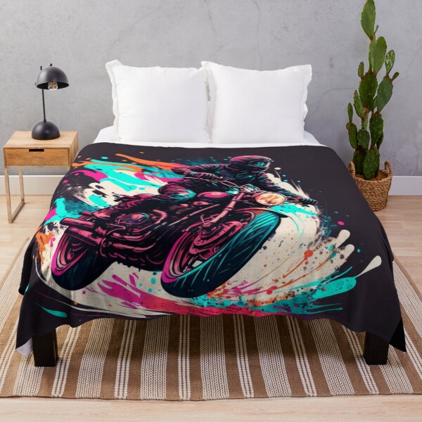 Item preview, The Rider synthwave colorful vector vintage design designed and sold by Grado-kens.