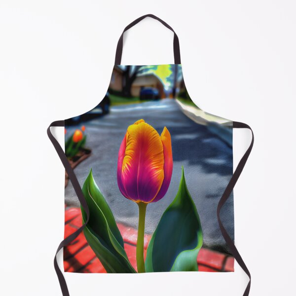 Item preview, Vibrant Tulip in the Driveway Digital Painting designed and sold by CodeAndColors.