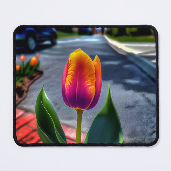 Item preview, Vibrant Tulip in the Driveway Digital Painting designed and sold by CodeAndColors.