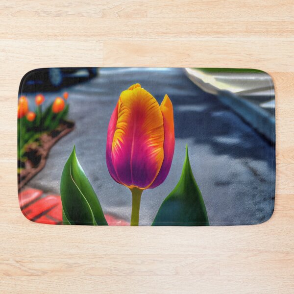 Item preview, Vibrant Tulip in the Driveway Digital Painting designed and sold by CodeAndColors.