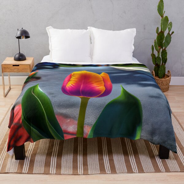 Item preview, Vibrant Tulip in the Driveway Digital Painting designed and sold by CodeAndColors.