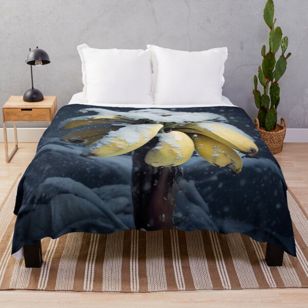Item preview, Winter Poetry Snowy Bananas Digital Painting designed and sold by CodeAndColors.