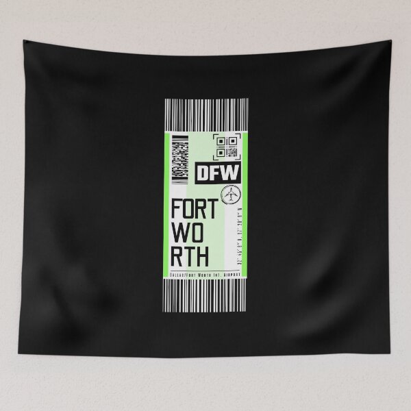 Item preview, FORT WORTH DFW classic luggage tag stickers designed and sold by LeddsoDello.