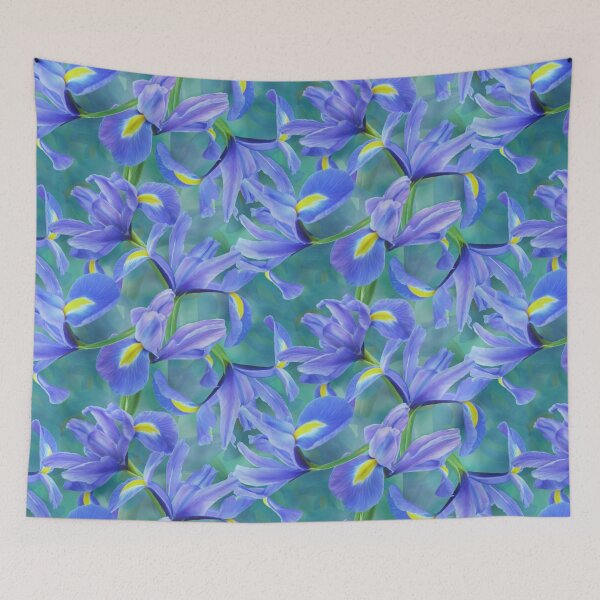 Item preview,  Blue Iris Repeated Pattern Seamless Design  designed and sold by Tina Veenstra.
