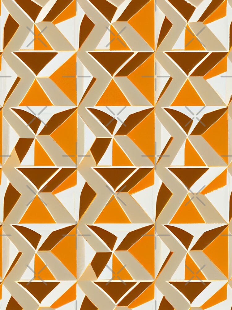 Aperçu 5 sur 5. Robe trapèze avec l'œuvre Angular Anime Orange Scandifornian Pattern Digital Painting créée et vendue par CodeAndColors.