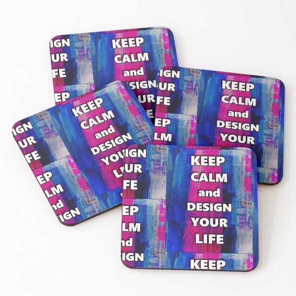 Item preview, abstract art - keep calm and design your life pink blue designed and sold by AUEROCHSE.
