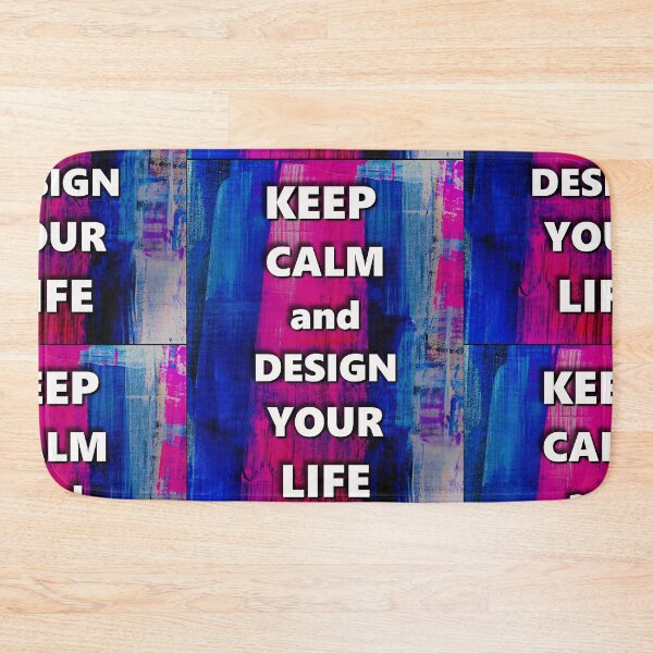 Item preview, abstract art - keep calm and design your life pink blue designed and sold by AUEROCHSE.