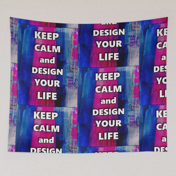 Item preview, abstract art - keep calm and design your life pink blue designed and sold by AUEROCHSE.