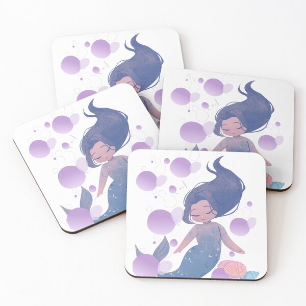Item preview, Cute purple mermaid designed and sold by Priyanka Rishi.