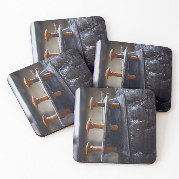 Item preview, Urbex Photography | Rust screws on burnt wood designed and sold by Cora Wirth.
