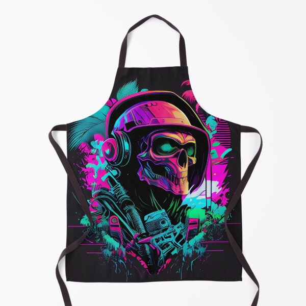 Item preview, The Solider skull colourful synthwave vector design aesthetic designed and sold by Grado-kens.