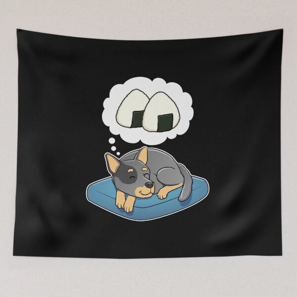 Item preview, Australian Cattle Dog dreaming about Rice Balls designed and sold by DoggieDelights.
