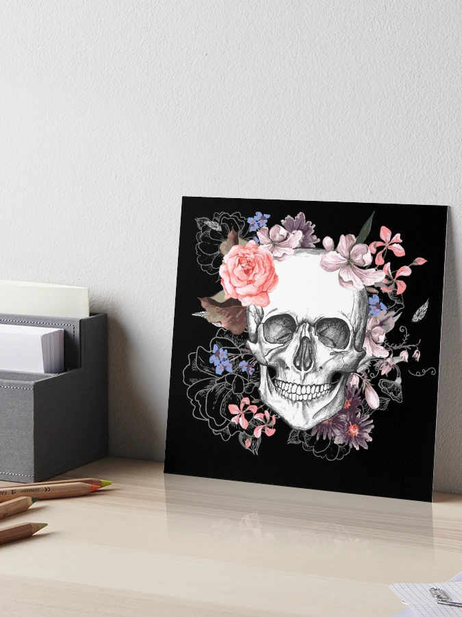 Skull Surrounded By Flowers