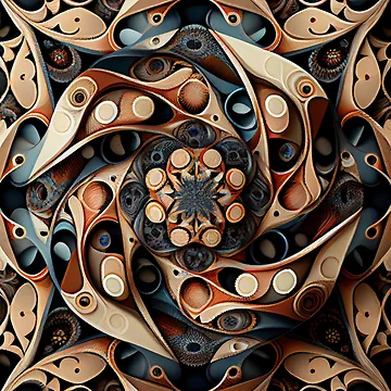 Artwork thumbnail, Complex Pattern Digital Painting by CodeAndColors