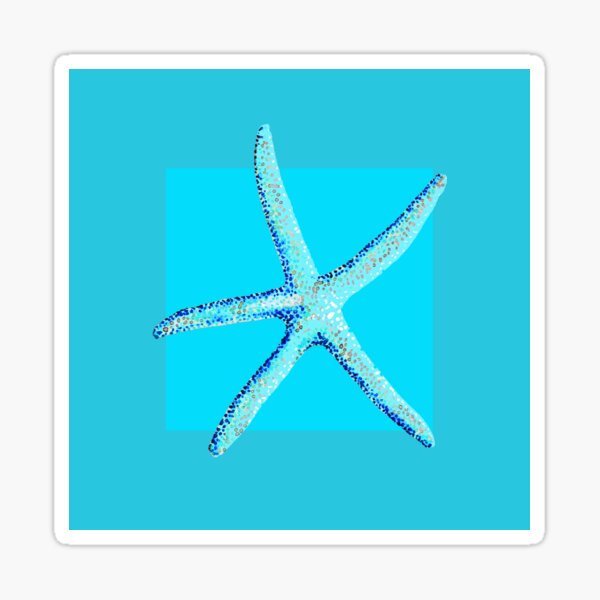 Starfish in turquoise Sticker