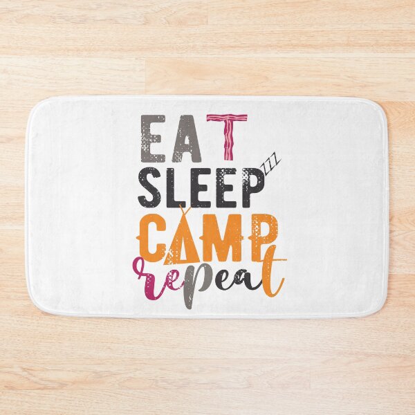 Item preview, Camping lover eat sleep camp repeat, funny camping. designed and sold by wildTrack---.