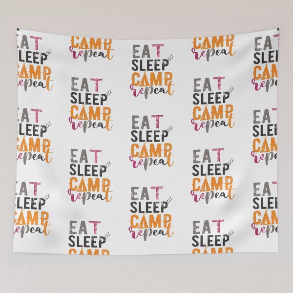 Item preview, Camping lover eat sleep camp repeat, funny camping. designed and sold by wildTrack---.