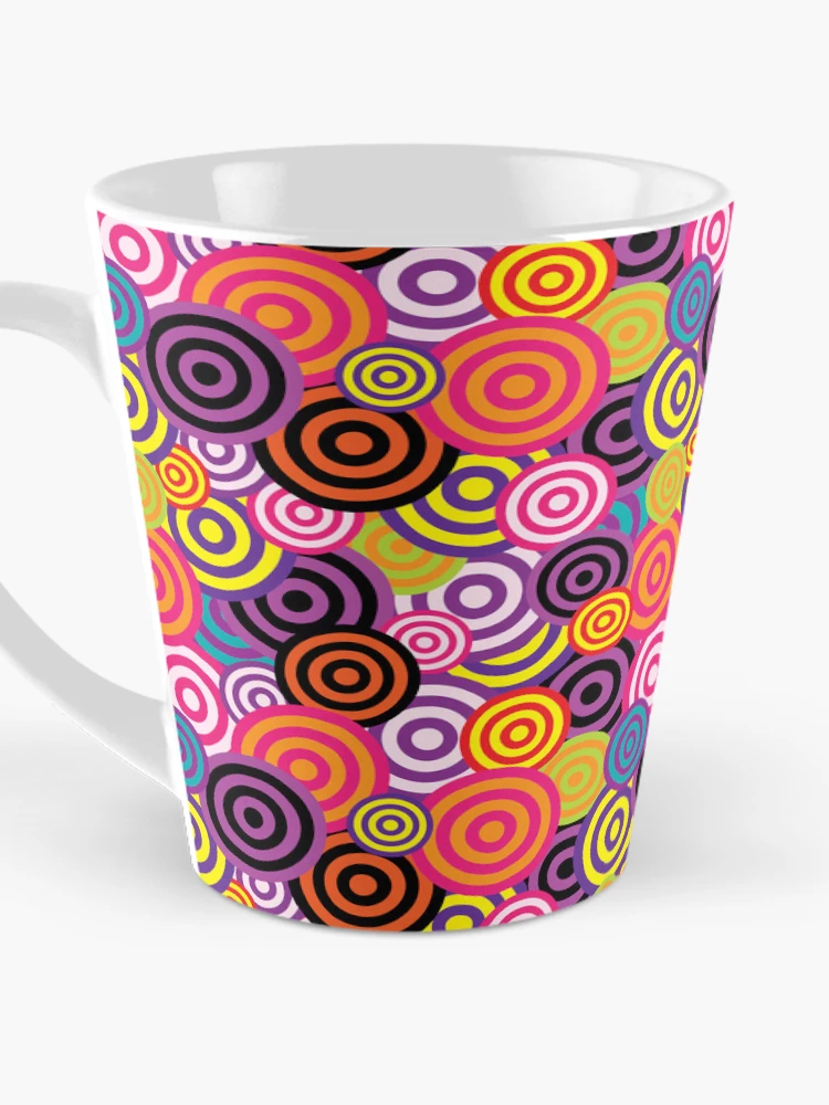 Thumbnail 3 of 4, Coffee Mug, Radiant Rings Pattern designed and sold by simpleones.