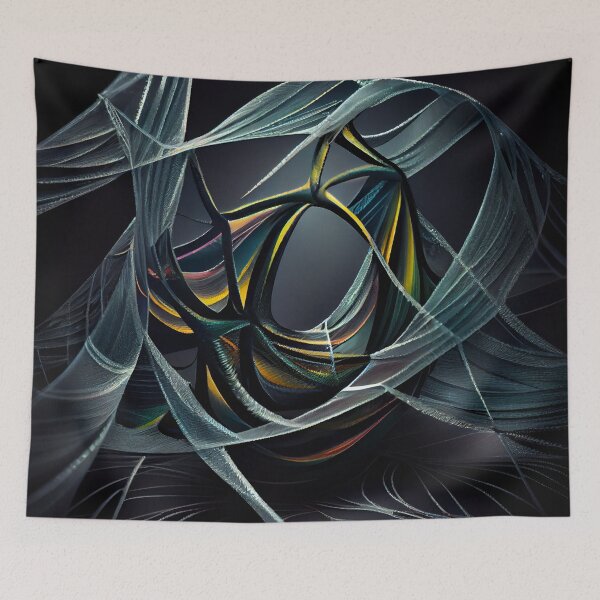 Item preview, Equal Ribbons Spider Web Digital Painting designed and sold by CodeAndColors.
